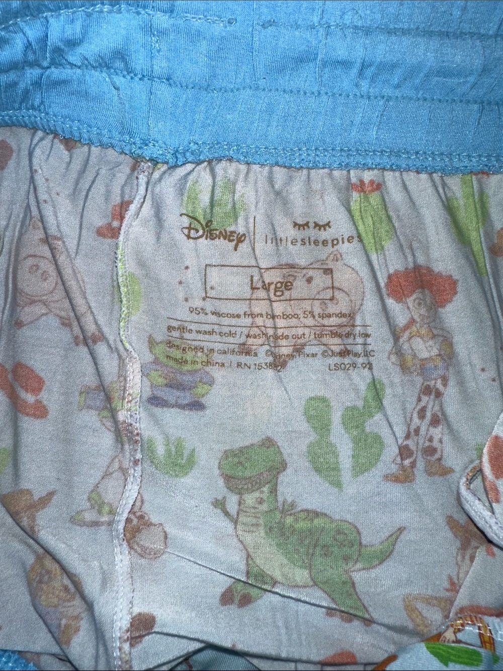Little Sleepies Light Blue Toy Story Character Pajama Pants - Picture 4 of 4
